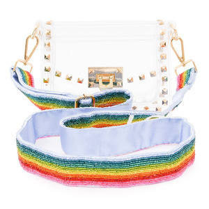 LOLO Handgefertigter Verstellbarer Perlen-Taschenriemen Wasserdicht Langlebig Umweltfreundlich Tragbar Maßgefertigter Regenbogen-Perlen-Taschenanhänger - Product Image 3