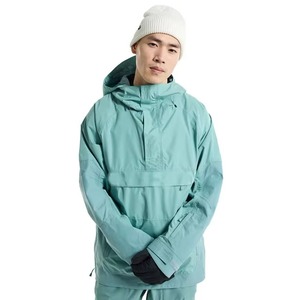 Chaqueta Impermeable Unisex para Esquí y Snowboard, Color Verde Espuma, con Capucha, Anorak, Cierre Lateral, Bolsillo Tipo Canguro, Gore-Tex - Product Image 4