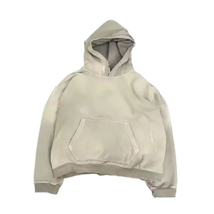 Oversized Cropped <b>Hoodie</b> Heart Pattern <b>Pink</b> Gray Polyester/Cotton Unisex Regular Sleeve Winter Wear Breathable Pocket Waterproof - Product Image 4