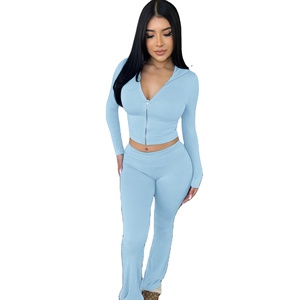Yoga Set 2 Piece Women's Outfits <b>Workout</b> Fitness Jogger Leggings Set Long Sleeve Yoga <b>Jacket</b> Flare Pant Women Tracksuit Set 2026 - Product Image 4