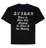 เสื้อยืดแขนสั้นสีดำสำหรับผู้ชาย Alrex พิมพ์ลายตัวอักษรด้านหน้า ทรงปกติ สไตล์สตรีท ผ้าคอตตอนเจอร์ซีย์ คอกลม - Product Image 4