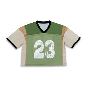 Camiseta Oversize Corta Personalizada para Hombre, de Malla Transpirable, de Secado Rápido, Estilo Vintage de Fútbol Americano, Estampada, para Uso Urbano - Product Image 3