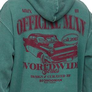 Professionnel personnalisé 100% coton français éponge poids lourd vierge surdimensionné recadrée hommes sweats d'hiver à capuche col solide - Product Image 3