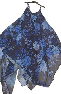 Robe d'été décontractée pour femme, coupe ample, en mousseline respirante, imprimé tropical, bretelles, mini-robe trapèze à volants - Product Image 3