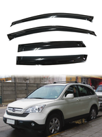 GCS HD426 Pare-soleil et pare-pluie en acrylique pour vitres de portières, 4 pièces, pour CR-V 2007-2011, avec double ruban adhésif, protection et décoration