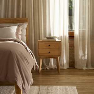 Malika Nightstand Made Of Mahogany Wood High Quality With Natural Wood For Indoor Use. - Product Image 6