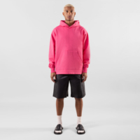 Sudadera con Capucha para Hombre, 100% Algodón, Lavado Ácido, Logotipo Personalizado, Color Sólido, Transpirable, Hombros Caídos, Tallas Grandes