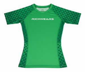 เสื้อรัดรูปแขนสั้นสำหรับผู้หญิง สำหรับกีฬา MMA BJJ แห้งเร็ว ระบายอากาศได้ดี เหมาะสำหรับว่ายน้ำ เล่นเซิร์ฟ และต่อสู้ - Product Image 2