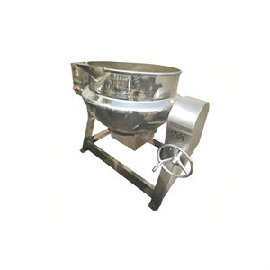 Stainless Steel Tilting Cooking Kettle Jacketed <b>Pan</b> Mixer Gas Sandwich Pot Food Processing Equipment - Product Image 4
