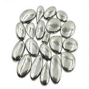 Pyrite naturelle cabochon, pierres précieuses en vrac pour la fabrication de bijoux, formes variées, jeu de couleurs, par gramme, Pyrite dorée INDIA GEMS, tiers - Product Image 1