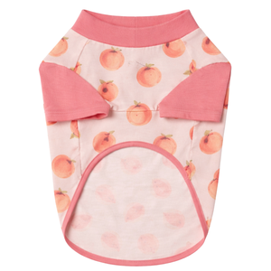 เสื้อกันแดดสำหรับสุนัข ลายพีช น้ำหนักเบา ป้องกันรังสียูวี เสื้อยืดสำหรับสัตว์เลี้ยงฤดูร้อน เนื้อผ้านุ่ม ยืดหยุ่น ระบายอากาศได้ดี เสื้อผ้าสำหรับสุนัข - Product Image 4
