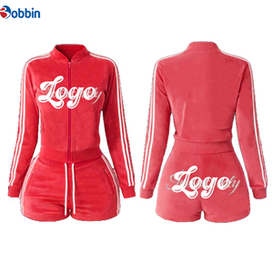 Conjuntos Deportivos Personalizados para Mujer con Logotipo, 2 Piezas, Tejido de Algodón con Rayas, Conjuntos Deportivos Urbanos con Logotipo Personalizado, Conjunto de Ropa Femenina de Manga Larga - Product Image 4