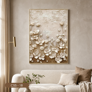 Peintures murales abstraites modernes, décoration intérieure en soie, décoration de luxe pour la maison, marque privée, fabriqué au Vietnam - Product Image 4