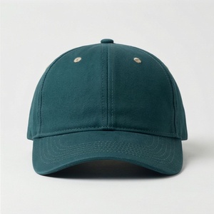 Casquette de baseball unisexe 6 panneaux en sergé de coton couleur unie, ajustée, taille adulte 58-60CM - Product Image 1