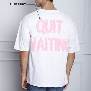 เสื้อยืดโอเวอร์ไซส์ผ้าฝ้าย 220 กรัม คุณภาพสูง เป็นมิตรกับสิ่งแวดล้อม สำหรับผู้ชาย สวมใส่สบาย ทันสมัย พร้อมบริการสกรีนโลโก้ด้านหน้าแบบพัฟพิมพ์ตามสั่ง - Product Image 3