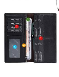 NEXXGEN Nueva Cartera Delgada de Cuero PU Vintage con Cierre de Cremallera, Múltiples Ranuras para Tarjetas, Monedero para Hombre, Uso Diario - Product Image 5