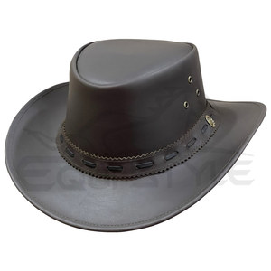 Wide Brim Genuine Leather <b>Hat</b> Western <b>Band</b> Black Adult Fashion Casual Travel Outdoor Wear Unisex Cowboy <b>Hat</b> - Product Image 1