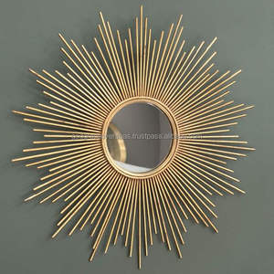 Offre Spéciale décoratif métal Sunburst rond miroir décoratif mural miroir Design moderne luxe décor à la maison miroir mural - Product Image 5
