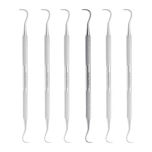 เครื่องมือขูดหินปูนฟันแบบสองด้าน H6/H7 สำหรับฟันหน้าและฟันหลัง – ทำจากสแตนเลสสตีล สำหรับทันตแพทย์มืออาชีพ - Product Image 1