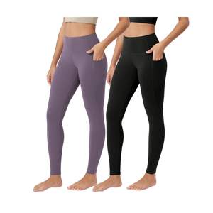 Leggings Deportivos de Cintura Alta Sin Costuras para Mujer, Pantalones de Yoga Elásticos para Gimnasio, Entrenamiento, Running, Ropa Deportiva Activa con Bolsillo Lateral - Product Image 3