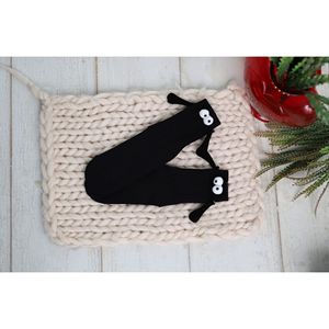Calzini Magnetici per Coppie di San Valentino, Mani che si Tengono con Occhi Cartoon, 1 Paio per Donna - Product Image 6