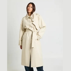 New High-grade Fashion commuter Professional Coat Temperament Hepburn Style French Long Coat Winter - Product Image 1