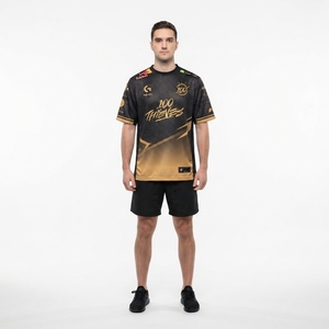 เสื้อแข่งอีสปอร์ตแบบกำหนดเอง คอริบบ์โพลีเอสเตอร์ สไตล์แชมป์เปี้ยน สำหรับทีมเกมมิ่ง รับผลิตแบบ OEM - Product Image 1