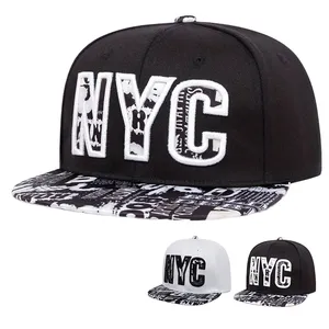 Gorra de Estilo Hip-Hop para Hombre y Mujer, 100% Algodón, Visera Plana, Patrón de Letras, Bordado 3D NYCS, Comercio Electrónico Transfronterizo - Product Image 1