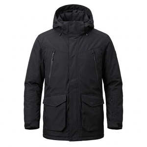 Veste de pêche sur glace pour homme, personnalisée OEM, imperméable, isolée, camouflage neige, parka avec capuche, coupe-vent, manteau de chasse en plein air - Product Image 5