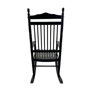 Sedia a Dondolo Nera per Adulti, Ideale per Balcone e Portico - Product Image 4