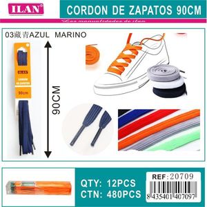 Laccio per scarpe Ilan 90 cm blu navy per sneakers 20709 - Product Image 2