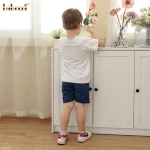 Babeeni ODM OEM Garçons Enfants Ensemble de Vêtements T-shirt Brodé Smocké 100% Coton Polaire OEKO-TEX Certifié BC1375 - Product Image 6