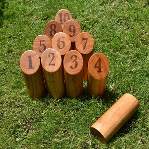 Jeu de quilles en bois numérotées avec caisse de transport, jouet éducatif pour enfants apprenant le comptage et les compétences mathématiques - Product Image 6