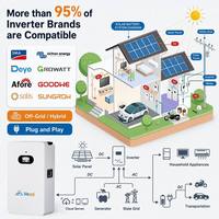 Paquete de Baterías de Litio LiFePO4 de 51.2V 100Ah 200Ah 314Ah, 5kwh 10kwh 16kwh, Montaje en Pared, 5kW 10kW, Almacenamiento de Energía Solar para el Hogar, ESS