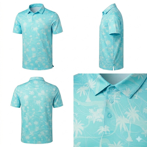 Tissu Oxford personnalisé 220g en polyester-coton pour chemise de golf décontractée, séchage rapide, performance optimale, marque privée, vente en gros - Product Image 2
