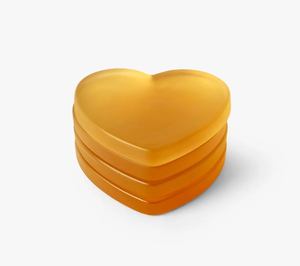 Juego de Posavasos de Resina en Forma de Corazón, Amarillos, Antideslizantes, Decoración Moderna para Mesa, 6 mm de Grosor - Product Image 5