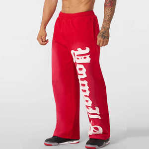 กางเกงวอร์มขาบานผ้าฝ้ายลำลองสำหรับผู้ชาย คุณภาพสูง เป็นมิตรกับสิ่งแวดล้อม แห้งเร็ว ดีไซน์ทันสมัย ปรับแต่งได้ เอวกลาง สวมใส่สบาย - Product Image 1