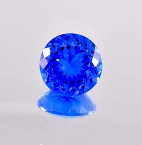 Pierre précieuse tanzanite bleue naturelle, brillante, taille ronde, certifiée GIA, pour la création de bijoux, toutes tailles. - Product Image 2