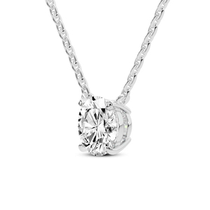 จี้เพชรทรงกลมแบบโซลิแทร์ 12k/14k/18k โรสโกลด์แท้ ประดับเพชรแล็บ คุณภาพ VS1, VVS1 รับรองโดย IGI สำหรับผู้หญิง - Product Image 2