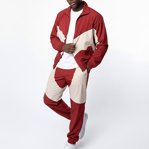 <b>Men's</b> 100% Nylon Windbreaker Tracksuit Solid Color Lightweight Sportswear <b>Jacket</b> Pants Set With Pockets - Product Image 6