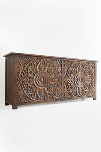 Sculpture en bois faite à la main 6 tiroirs commode pour meubles de salon rangement moderne meubles de chambre 2025 nouveau design - Product Image 3