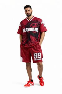 ชุดเสื้อและกางเกงอเมริกันฟุตบอลคุณภาพพรีเมียม ระบายอากาศได้ดี ชุดกีฬาแบบสั่งทำพิเศษสำหรับทีม เหมาะสำหรับการฝึกซ้อมและการแข่งขัน - Product Image 2