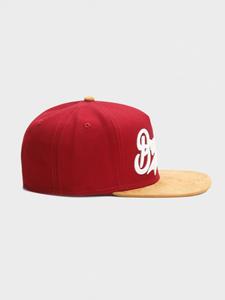 หมวกแก๊ปสีแดง Brooklyn Snapback 6 แผง ปรับขนาดได้ ยูนิเซ็กส์ สไตล์สตรีท ผ้าแคนวาสปักโลโก้ด้านหน้า ใส่ลำลอง - Product Image 3