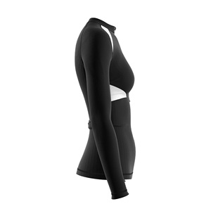 Maillot de bain à manches longues pour femme, personnalisé, à séchage rapide, imprimé feuilles de palmier tropicales, chemise de surf, protection solaire UPF+, hauts de bain - Product Image 5
