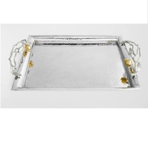 Wedding Party Decorating Catering Tray Aluminium Tableware Serving Tray for Salad Serve Metal Plated Serving Dish - Product Image 3