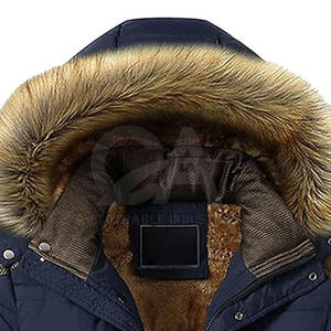 Manteau à capuche en fausse fourrure épaisse pour homme, fournisseur OEM de vestes d'hiver, parka d'hiver personnalisée pour homme avec capuche en fausse fourrure - Product Image 3