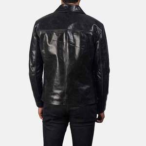 High Quality <b>Suede</b> <b>Leather</b> <b>Jacket</b> High Street Multi Pocket Zip <b>Jacket</b> Men's Slim Fit <b>Suede</b> <b>Jacket</b> for Men - Product Image 3