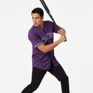 Unisex Baseball Jersey Breathable Sportswear <b>Set</b> Printed Design <b>Beaded</b> Features Customized Team Name 100% Polyester OEM Serviced - Product Image 4