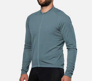 WARPRO INDUSTRY Dark Blue Short Sleeve Spandex/Polyester 220g Active Stretch Quick Dry Digital Print Front Logo <b>Cycling</b> Jersey - Product Image 6