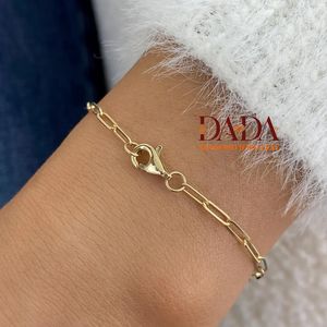 สร้อยข้อมือเพชรทรงรีรักษาทรงรูปไข่  ทอง 14K ชุบโรเดียม  ได้รับการรับรองจาก IGI สำหรับผู้หญิง ดีไซน์เรียบหรู สง่างาม - Product Image 6